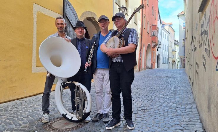 Die New Ohr Linz Dixieland Band spielt im Gastgarten. (Foto: New Ohr Linz)