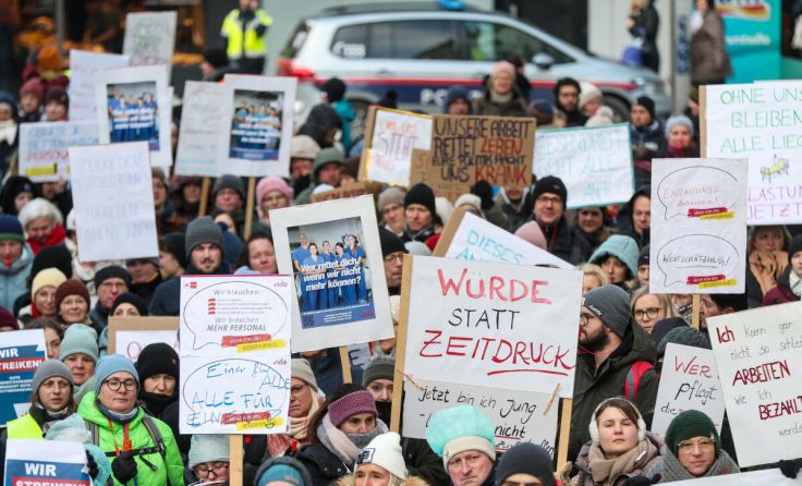 Am 22. Jänner wurde an den Oö. Ordensspitälern gestreikt. (Foto: VOLKER WEIHBOLD)