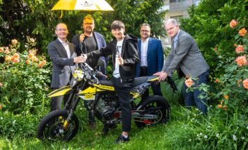 Motorrad der Landesinnung Bauhilfsgewerbe für Linzer Lehrling