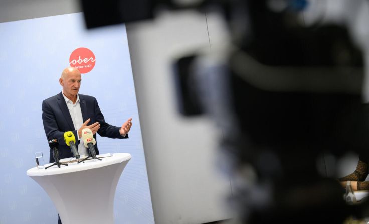 Landesrat Christian Dörfel am Dienstag in Linz. (Foto: FOTOKERSCHI/Werner Kerschbaummayr)