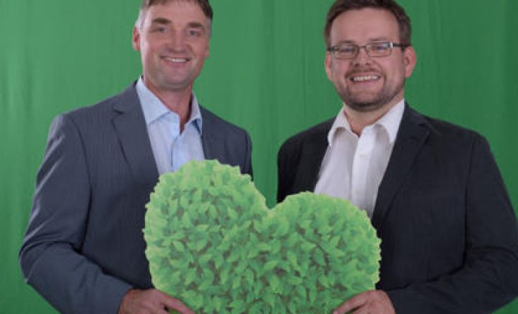 Berthold Wöss (r.) und Hans Breit haben ein „Grünes Herz“.
