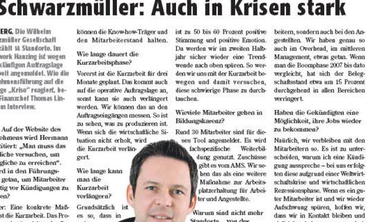 Tips-Interview mit dem damaligen Finanzchef Thomas Lindinger.