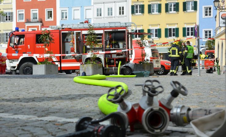 Einsatz in der Schärdinger Innenstadt. Foto: FF Schärding