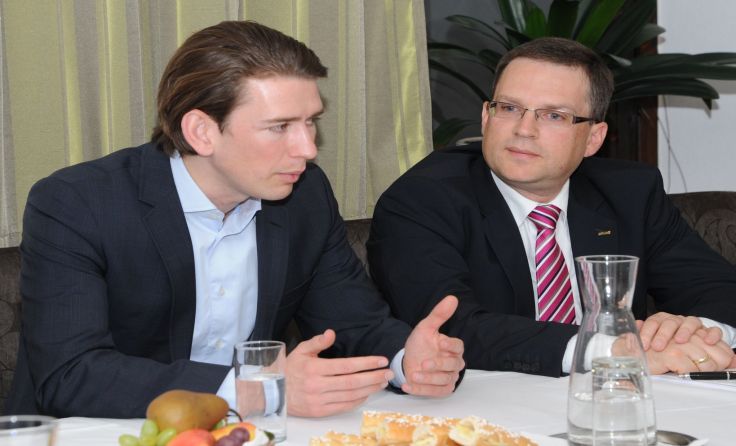 ÖVP-Bundesparteiobmann Sebastian Kurz und Nationalratsabgeordneter August Wöginger
