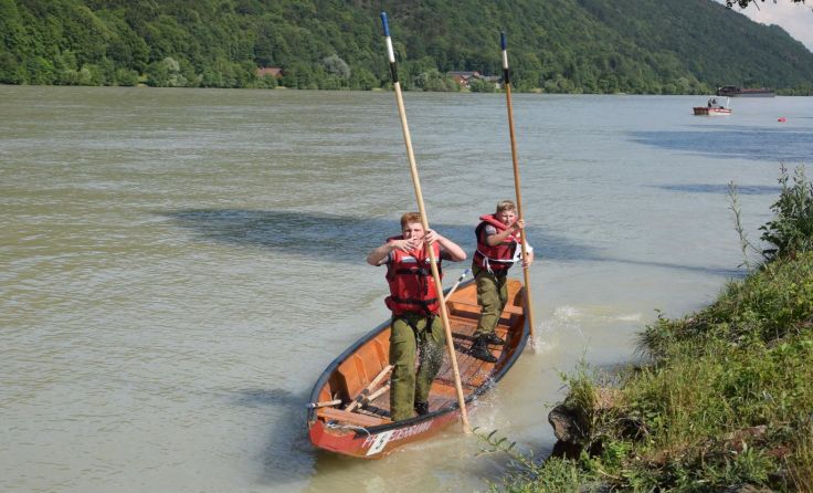 Beim Wasserwehrleistungsbewerb zeigten die Zillenfahrer ihr Können. Foto: BFKDO Schärding 