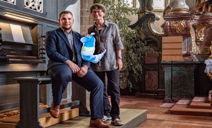 Rudi der Orgelholzwurm ist ein Stück zum Kennenlernen der neuen Orgel.