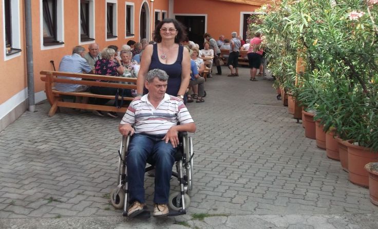 Beim Ausflug mit dabei waren Karlheinz Wohlmuth und seine Betreuerin Anna.