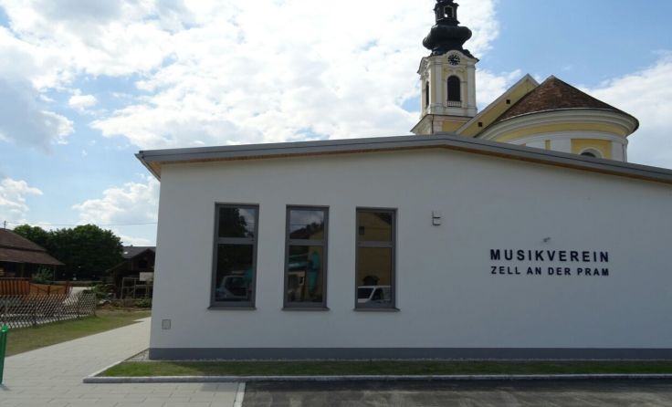 Das neue Musikheim in Zell an der Pram wird am 4. August eröffnet. Foto: Musikverein Zell