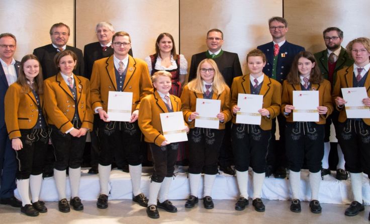 Die Brunnenthaler Jungmusiker erhielten ihr Leistungsabzeichen. Foto: BBMV Schärding