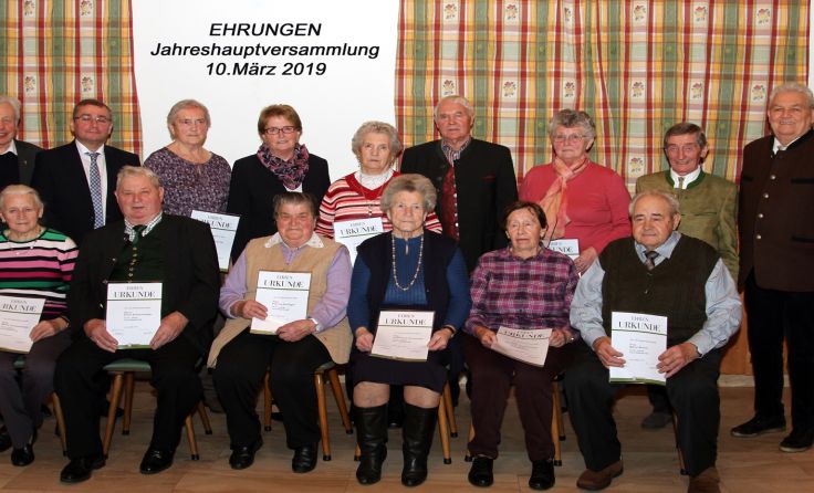 Zahlreiche Ehrungen konnten vorgenommen werden. (Foto: privat)