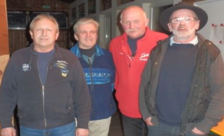 Max Scharnböck, Günther Ratzenböck, Franz Klement, Franz Schweiger (v. l.)