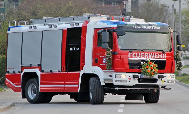 Das neue Tanklöschfahrzeug konnte gesegnet werden. (Foto: FF Wernstein am Inn)