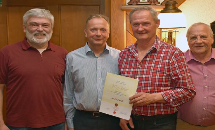 Alois Steinkreß, Hannes Bogner, Manfred Riedl und Alfred Ablinger (v. l.) Foto: SPÖ