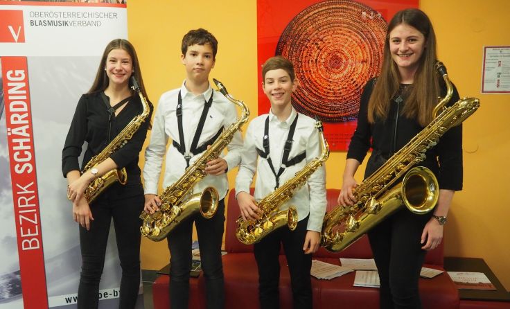 Das Saxophonquartett der LMS Andorf überzeugte die Jury. (Foto: privat)