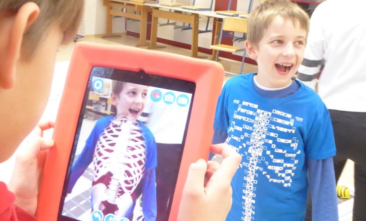 Auch in den Körper konnte digital hineingeschaut werden. (Foto: NMS Münzkirchen)