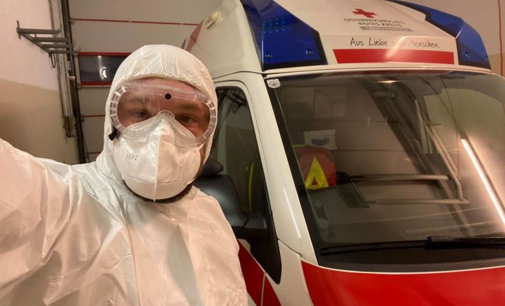 Florian Kurz machte kürzlich Dienst beim Covid-SEW des Bezirkes. (Foto: privat)