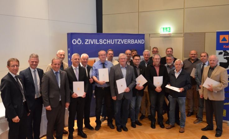 Der OÖ Zivilschutz feierte Jubiläum und ehrte verdiente Zivilschützer. (Foto: OÖ Zivilschutz)