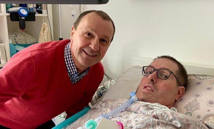 Andreas Baumgartner stellte Markus Till eine spezielle Computerbrille zur Verfügung. (Foto: privat)