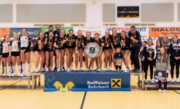 Grieskirchner Faustballerinnen wurden bei Hallen-Staatsmeisterschaft Dritte