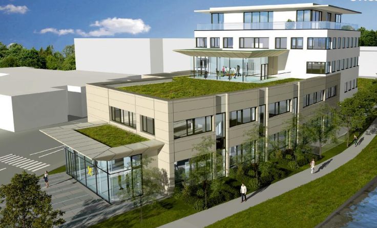 Das neue Bankgebäude (Foto: Architekturbüro Feichtinger)