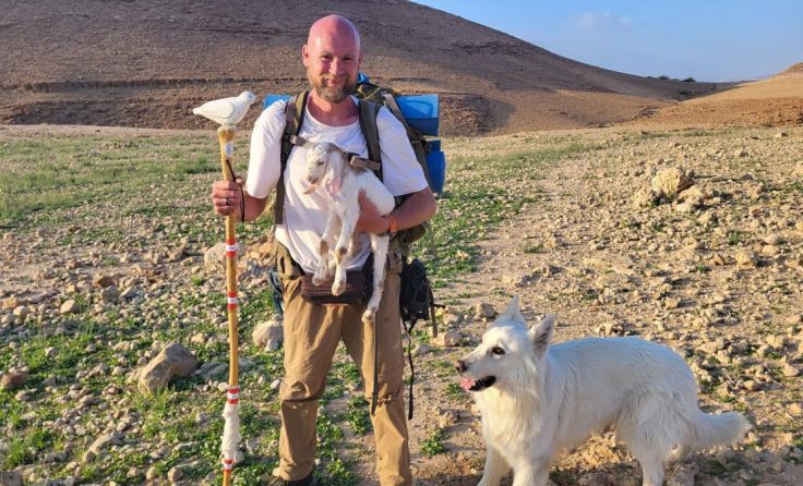 Michael Eichlberger mit seinem Hund Lazaro (Foto: Eichlberger)