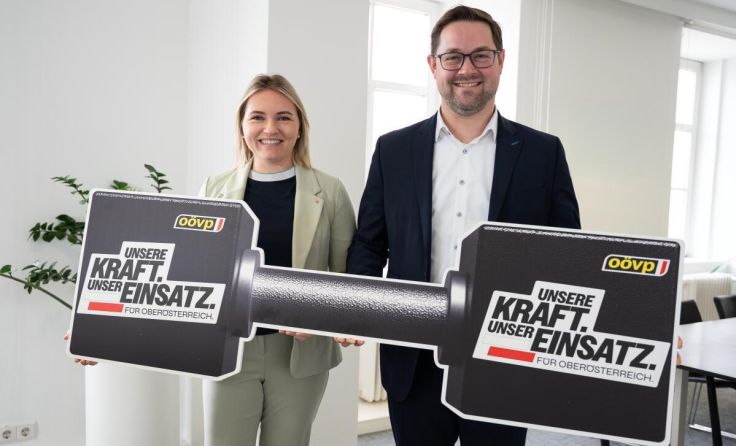 Astrid Zehetmair und Florian Hiegelsberger (Foto: OÖVP)