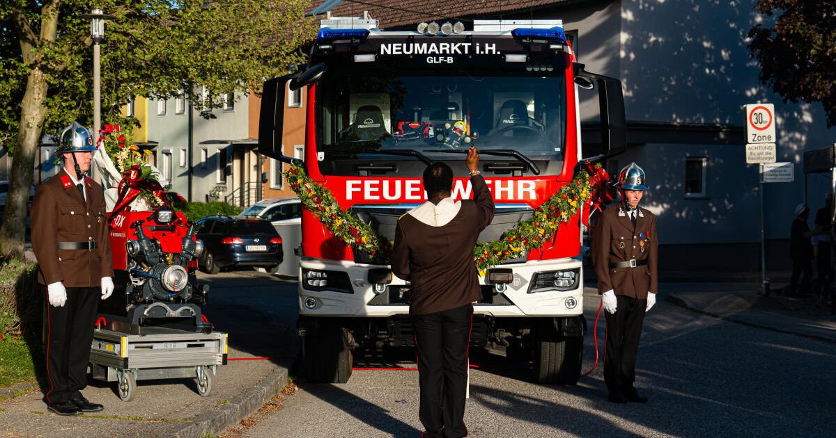 Modern Fire Engine of the Neumarkt Fire Department in the Hausruck ...