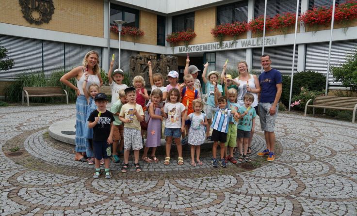 Zum Abschluss des Kurses bekamen die Kinder ein Eis spendiert. (Foto: Kindergarten Wallern)