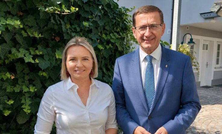 Astrid Zehetmair und Markus Achleitner in Eferding (Foto: Tips)