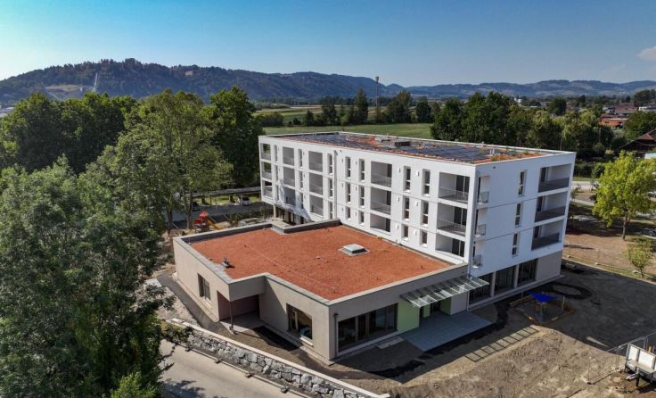 Puppinger Leumühle mit Tageszentrum, Vitalem Wohnen, Kindergarten und Krabbelstube (Foto: WSG)