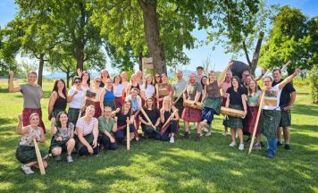 Highland Games beim Betriebsausflug der Marktgemeinde Wallern