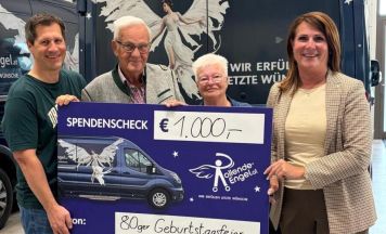 80. Geburtstag: Klaus Grafe aus Wallern spendet für Rollende Engel