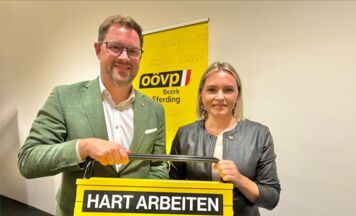 ÖVP-Landesgeschäftsführer Florian Hiegelsberger auf Bezirkstour in Eferding