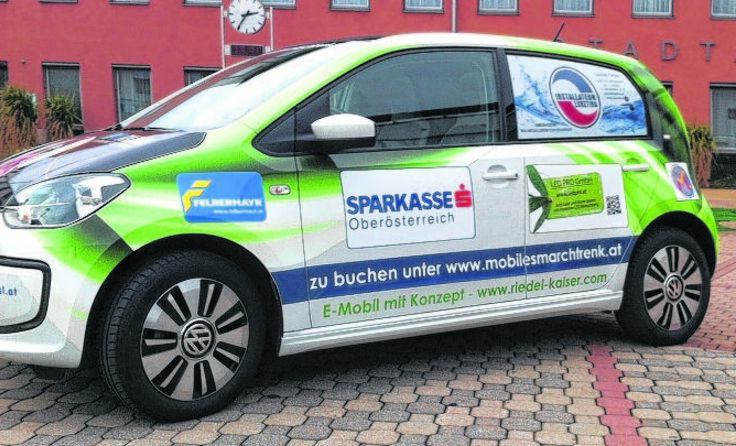 Der VW e-up ist in Marchrenk im Car-Sharing im Einsatz.