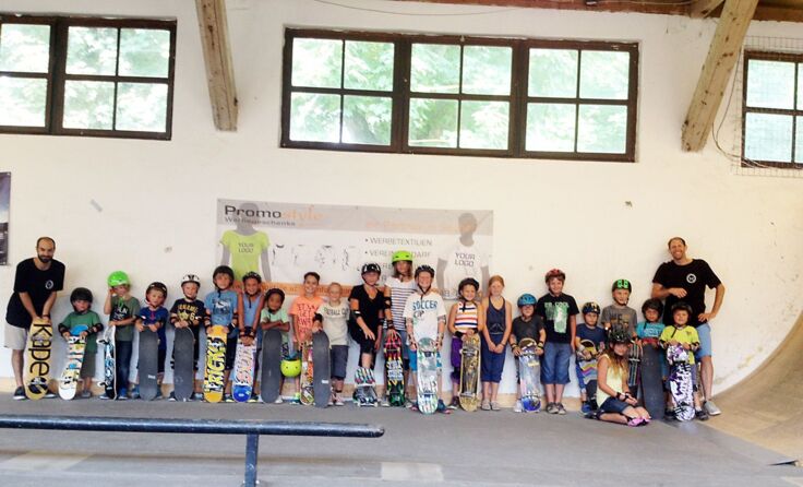Es gibt auch wieder einen Skateboard-Kurs.