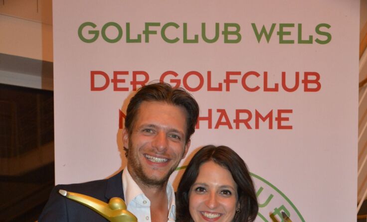 Die Vereinsmeister des GC Wels 2016: Felix Ettinger und Anja Purgauer
