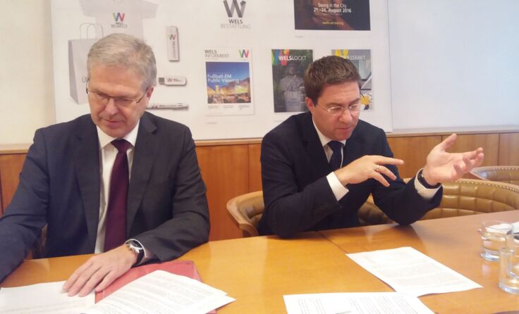 VP-Stadtparteiobmann Peter Csar und FP-Bürgermeister Andreas Rabl