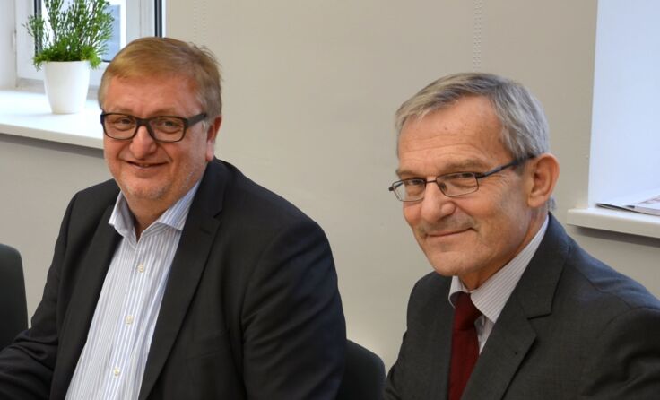 Die NAbg. Christoph Matznetter und Franz Kirchgatterer (beide SP)