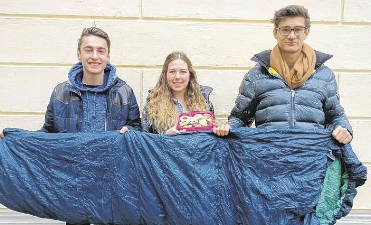 Johannes Stadlmayr, Alexandra Kinast und Maximilian Asamer aus der 7. Klasse