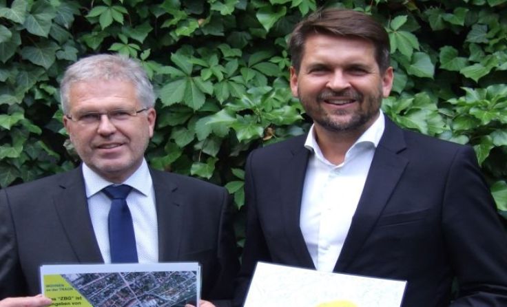 Peter Csar und Peter Lehner präsentieren ihre Pläne.