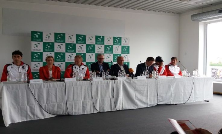Pressekonferenz für den Davis Cup in Wels.