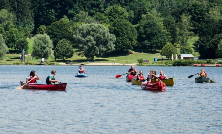 Auch auf dem Wasser fühlen sich die Welser Pfadfinder auch wohl.