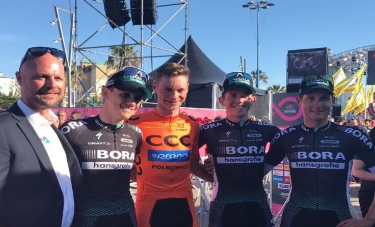Pömer, Konrad, Großschartner, Mühlberger und Pöstlberger beim Giro d´Italia in diesem Jahr