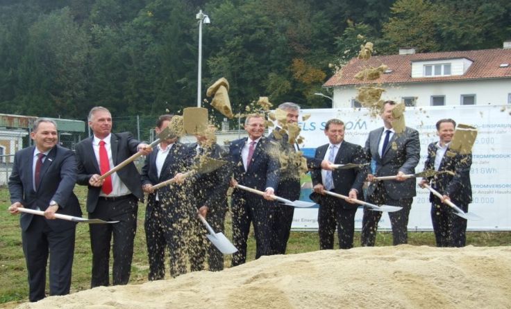 Spatenstich für das neue Kraftwerk Traunleiten