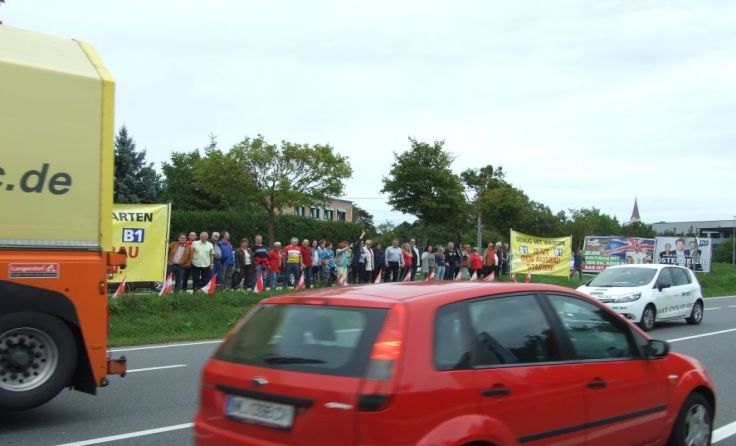 Es ist nicht die erste Aktion, die in Marchtrenk für den Ausbau der B1 stattfindet.
