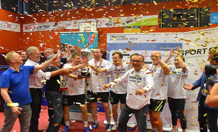 Nach vier Jahren konnten die Welser wieder jubeln. Foto: TT-Bundesliga/ Mario Wanderer