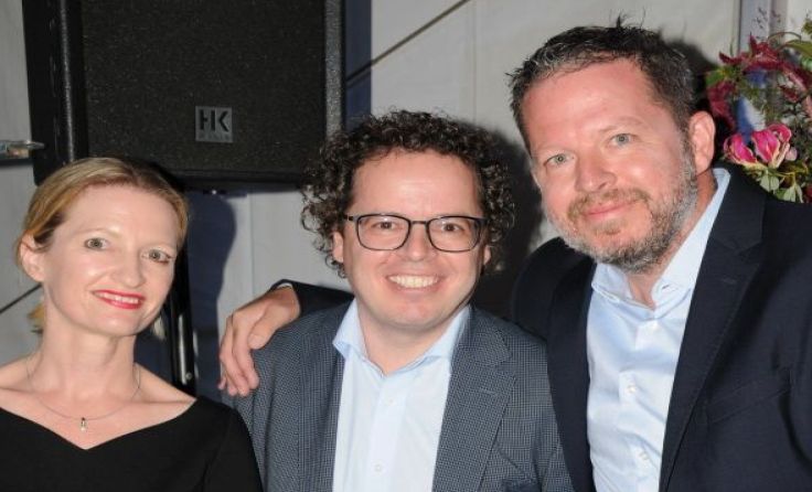 Elisabeth, Horst und Josef Fischer bei der Eröffnung Foto: Hotel Fischer