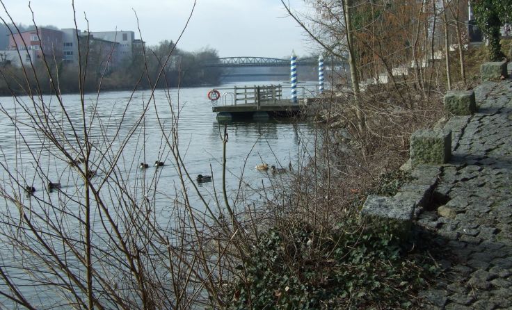 Die Traun verbindet und trennt gleichzeitig Wels und Thalheim.