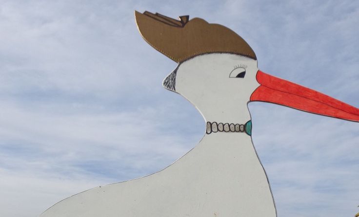 Alles Gute dem neuen Erdenbürger. Und das mit einem besonderen Storch Foto: Hauf