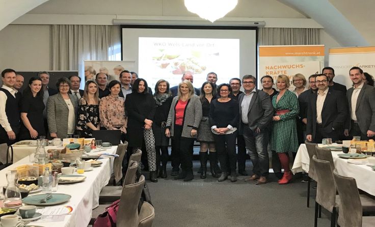 Die Teilnehmer beim Business Frühstück im Hotel Fischer in Marchtrenk.Foto: SMG